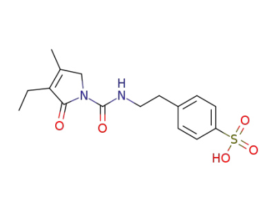 4-{2-[(3-ethyl-4-methyl-2-oxo-2,5-dihydro-1H-pyrrole-1-carbonyl)amino]ethyl}benzene-1-sulfonic acid